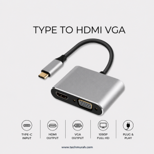 TYPE-C TO HDMI + VGA ADAPTER